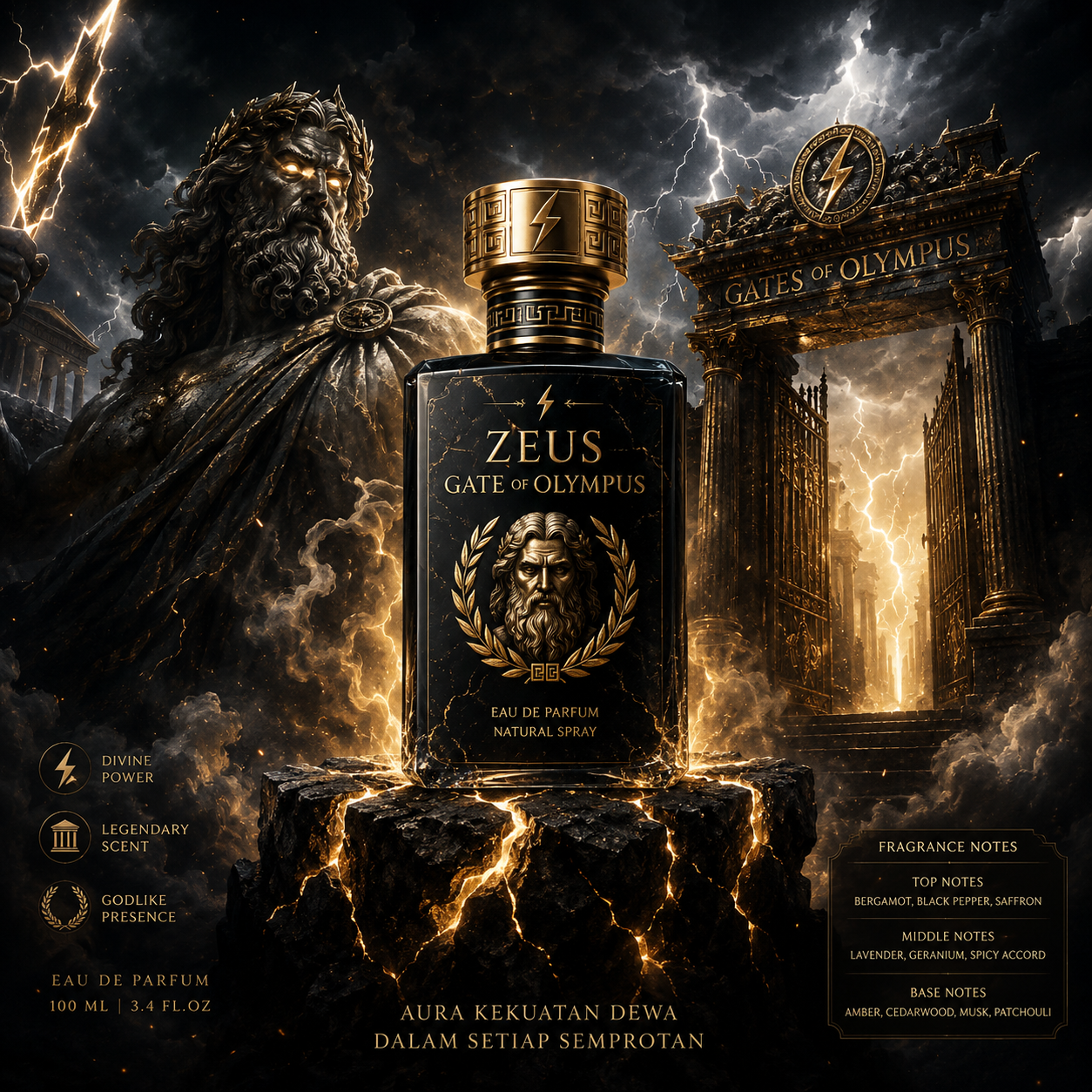TISU4D Mythology Perfume botol premium