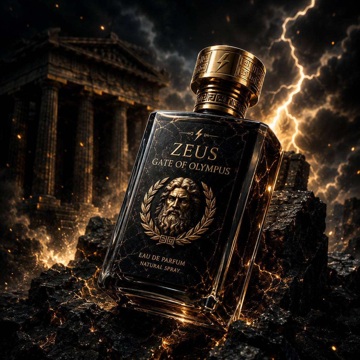 Mockup TISU4D Mythology Perfume luxury dark